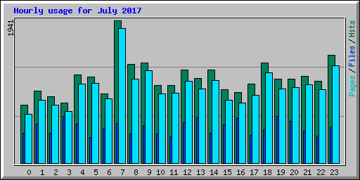 Hourly usage for July 2017