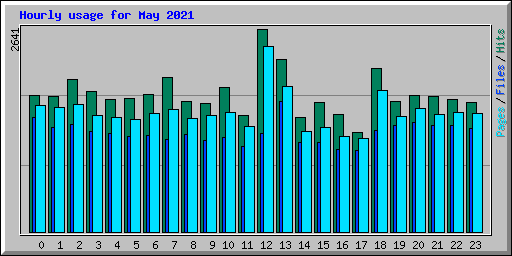 Hourly usage for May 2021