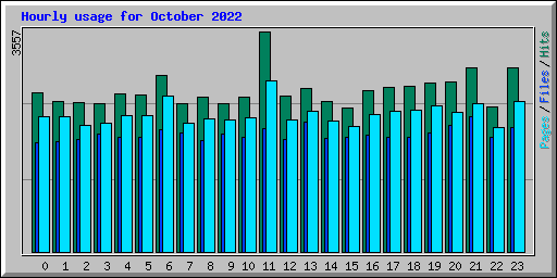 Hourly usage for October 2022
