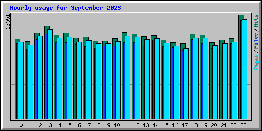 Hourly usage for September 2023