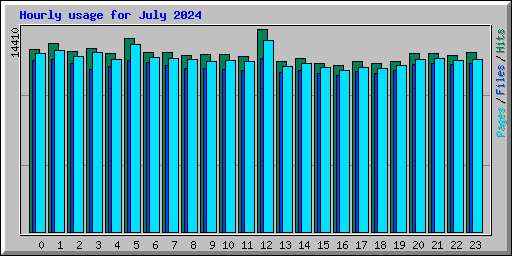 Hourly usage for July 2024