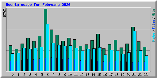 Hourly usage for February 2026